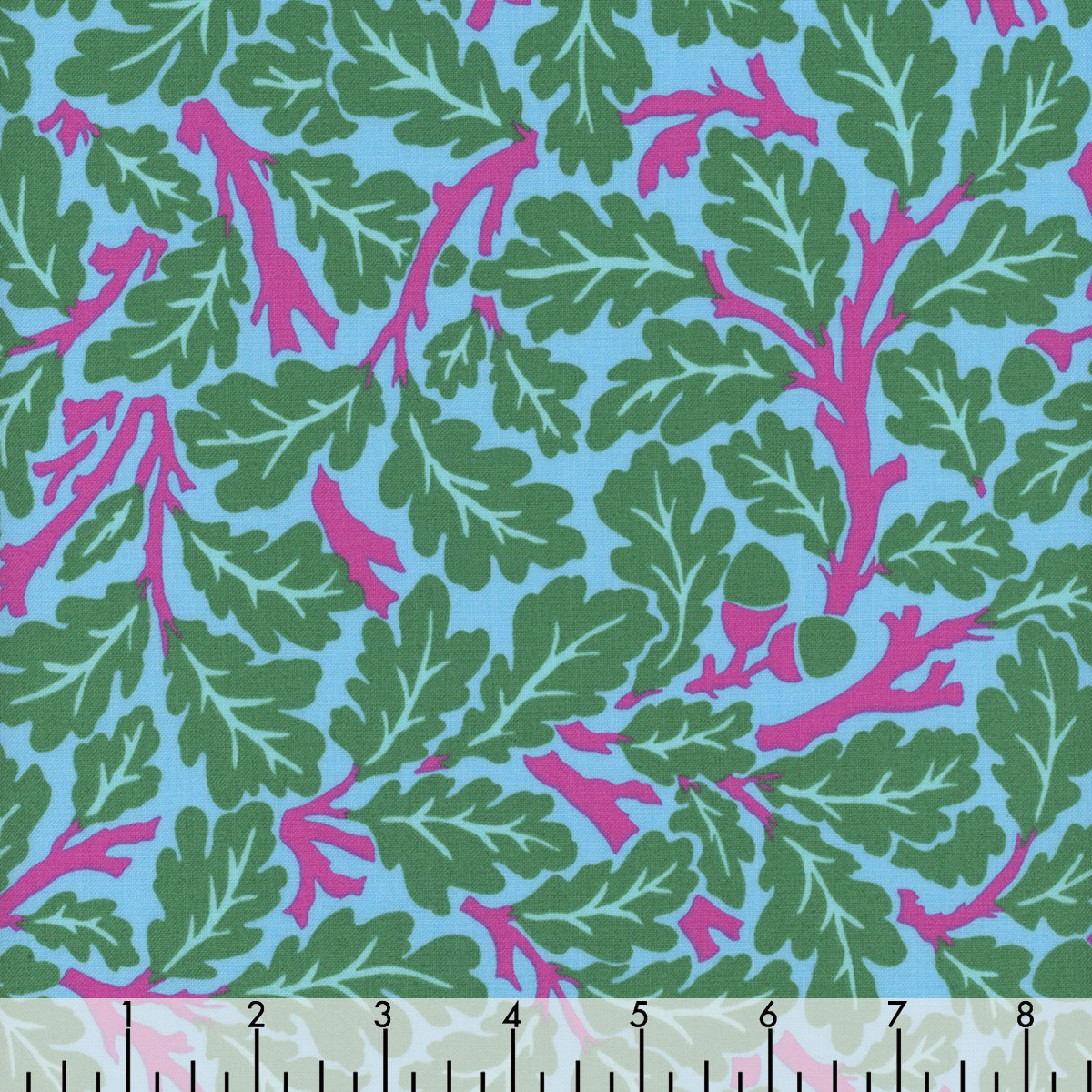 FreeSpirit Fabrics Kaffe Fassett and Morris & Co Oak Turquoise